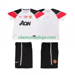 Camisola Manchester United Champions League 2012 Retro Criança Equipamento Terceiro 2011 Manga Curta
